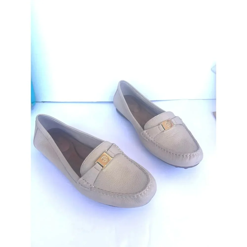 Giani Bernini Dailyn Beige Leather‎ Slip On Casual Comfort Loafer Shoes Sz 9M